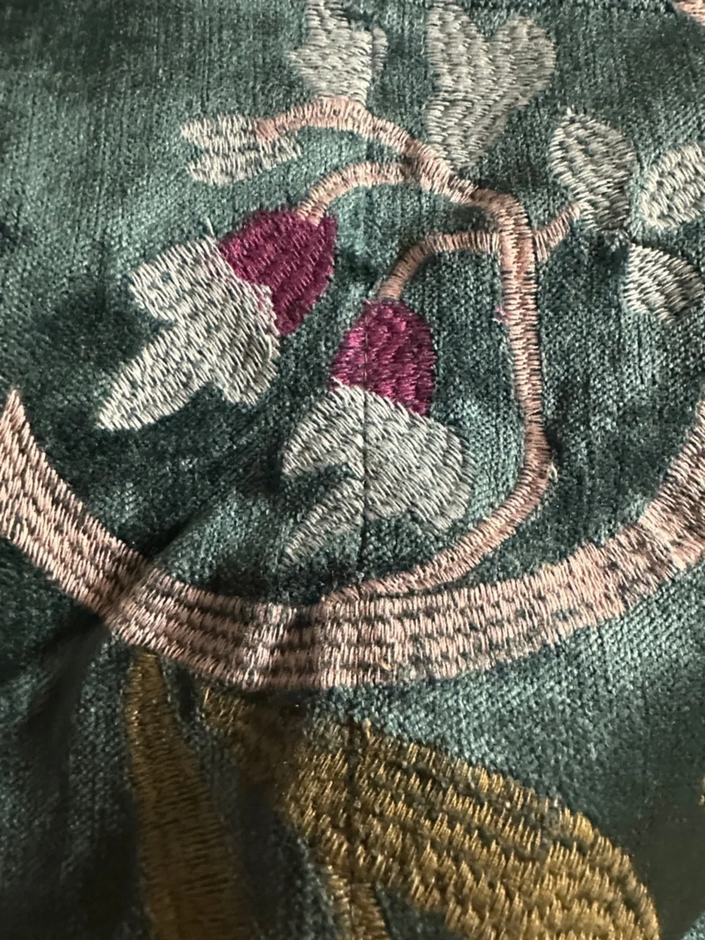 Anthropologie Fiori Velvet Floral Blackout Curtain 1 SET 🔥NWOT 50”x108”